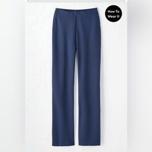 NWT Coldwater Creek HollyFit Navy Blue Straight Leg Pants Size 10